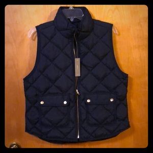 J Crew Navy puffer vest